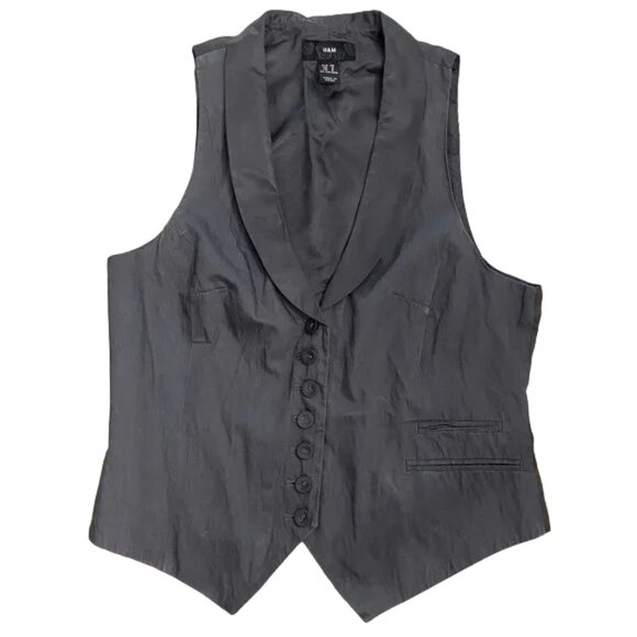 H&M Gray Collar Vest Waistcoat ASO Alice Cullen - Picture 2 of 10